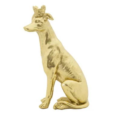 CANE C/CORONA ORO 20X12,5X33 cm